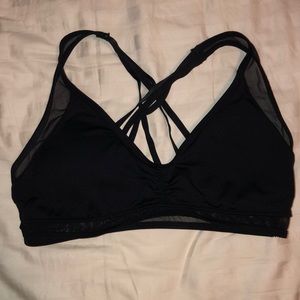 Black and Mesh Sports Bra